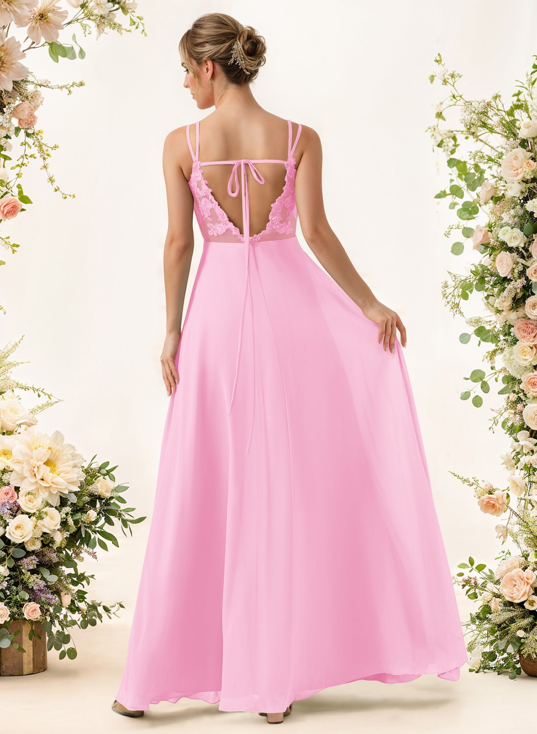 Lace Spaghetti Straps Convertible Bridesmaid Dresses (3 Styles To Wear), product image 81