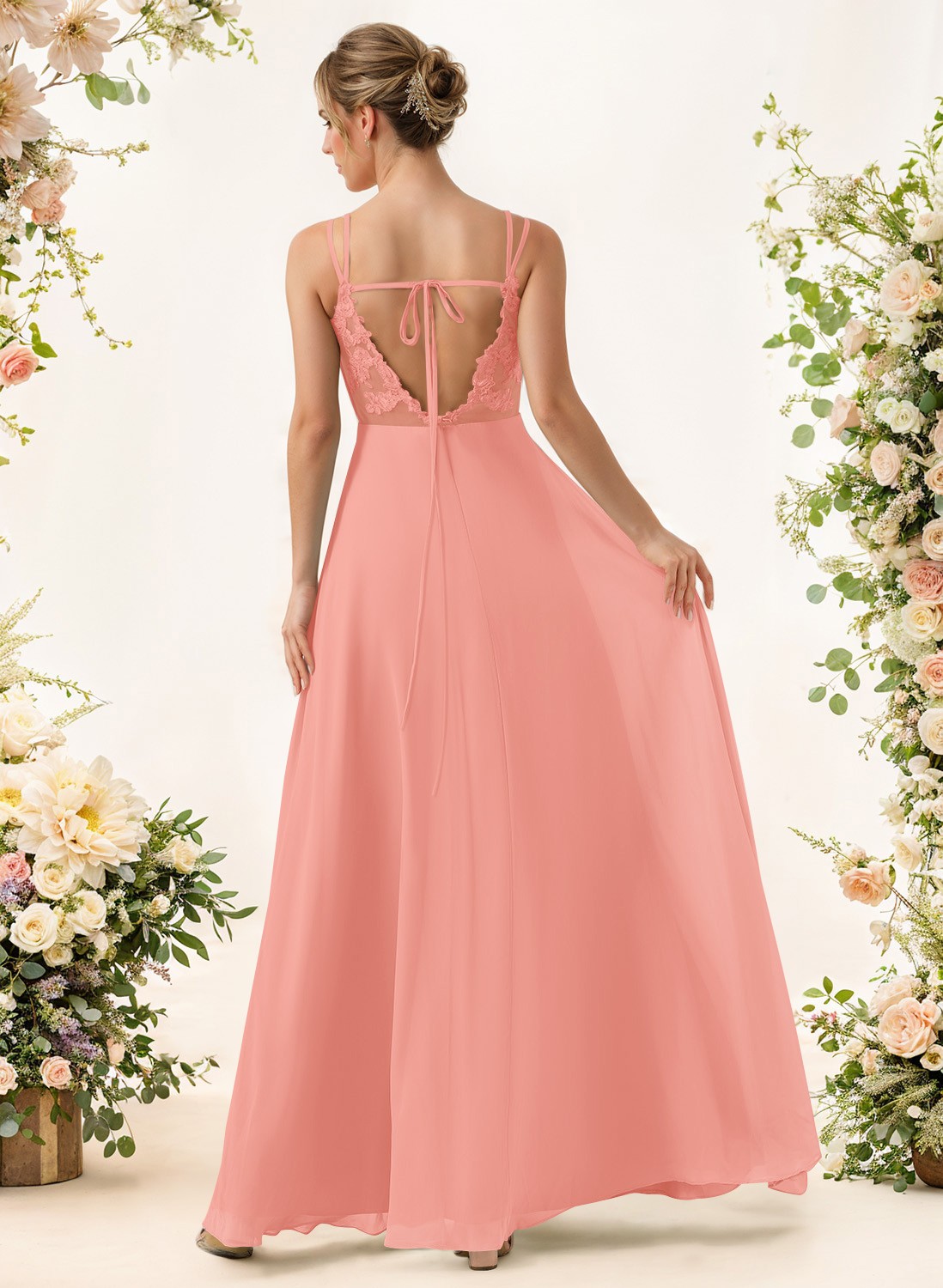 Lace Spaghetti Straps Convertible Bridesmaid Dresses (3 Styles To Wear), product image 75