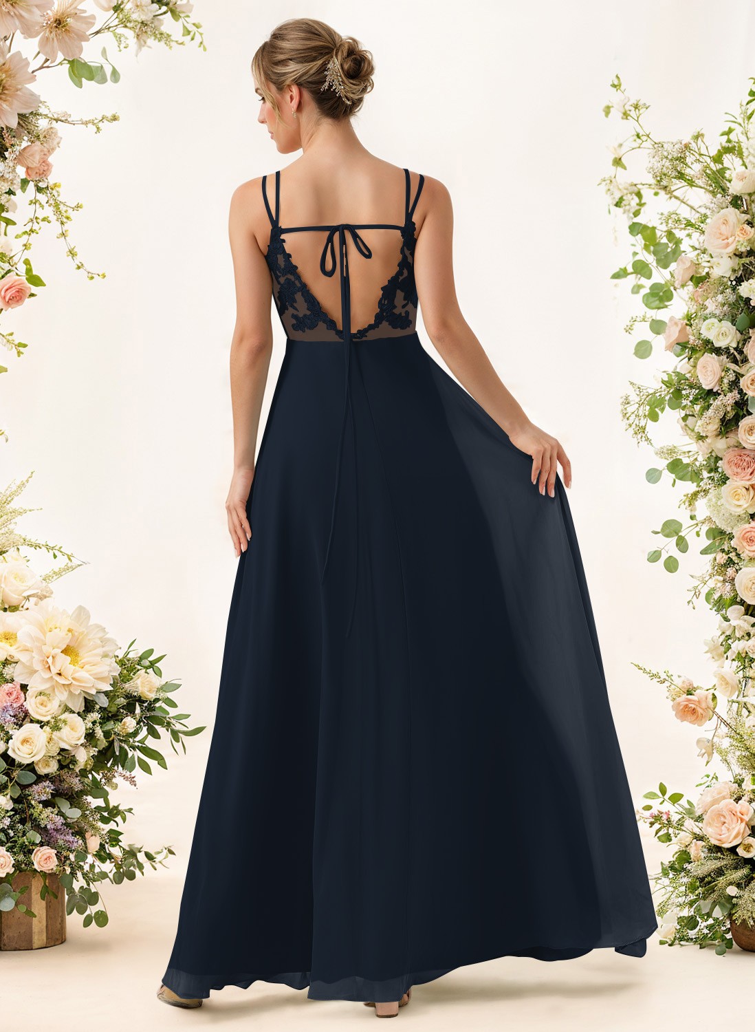 Lace Spaghetti Straps Convertible Bridesmaid Dresses (3 Styles To Wear), product image 6