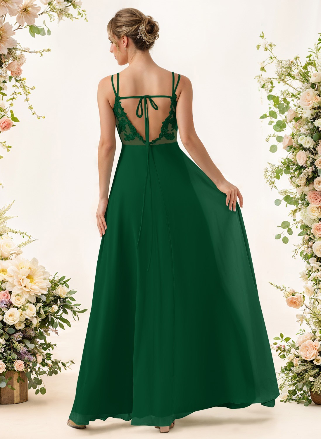 Lace Spaghetti Straps Convertible Bridesmaid Dresses (3 Styles To Wear), product image 198