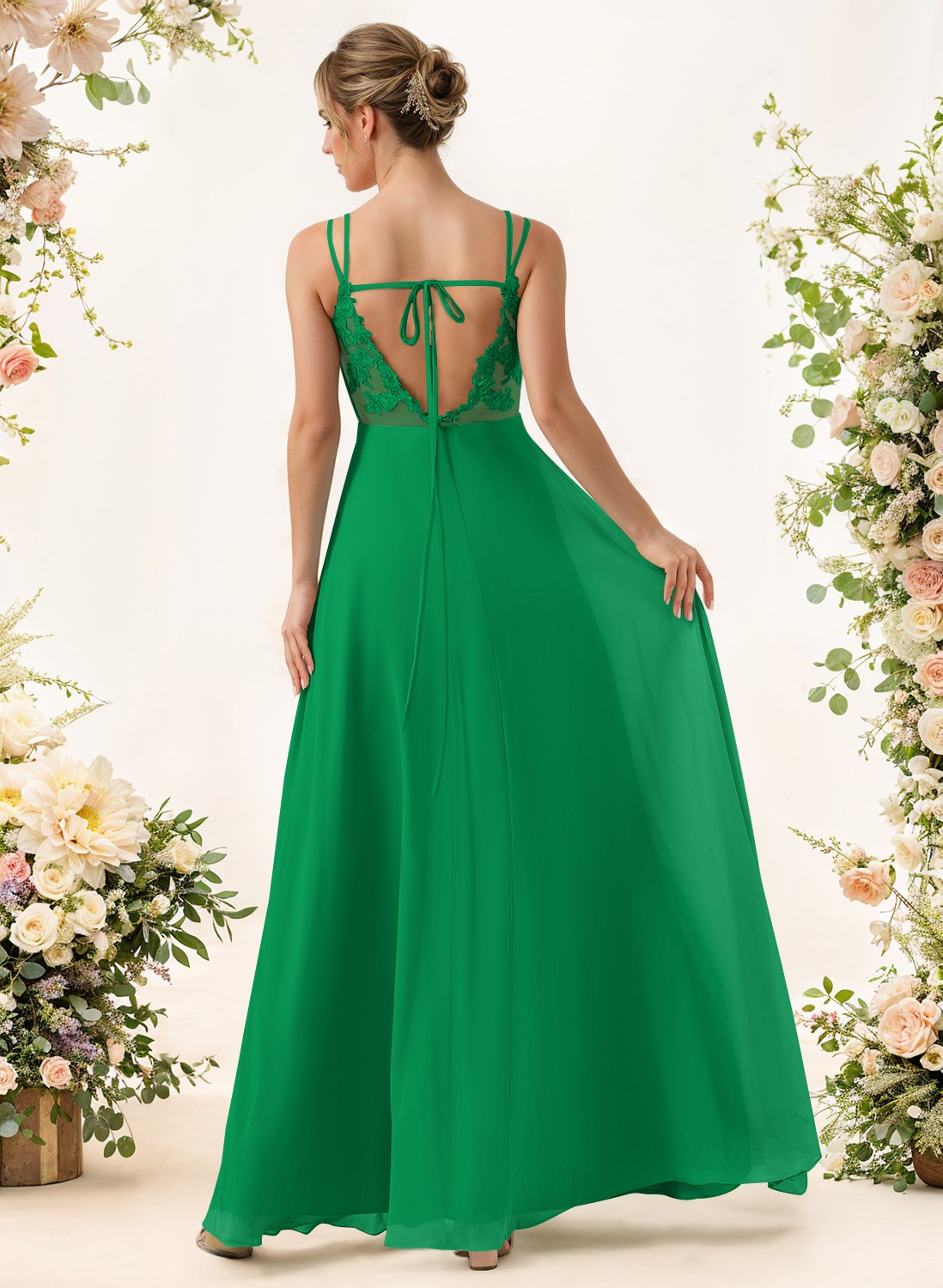 Lace Spaghetti Straps Convertible Bridesmaid Dresses (3 Styles To Wear), product image 195