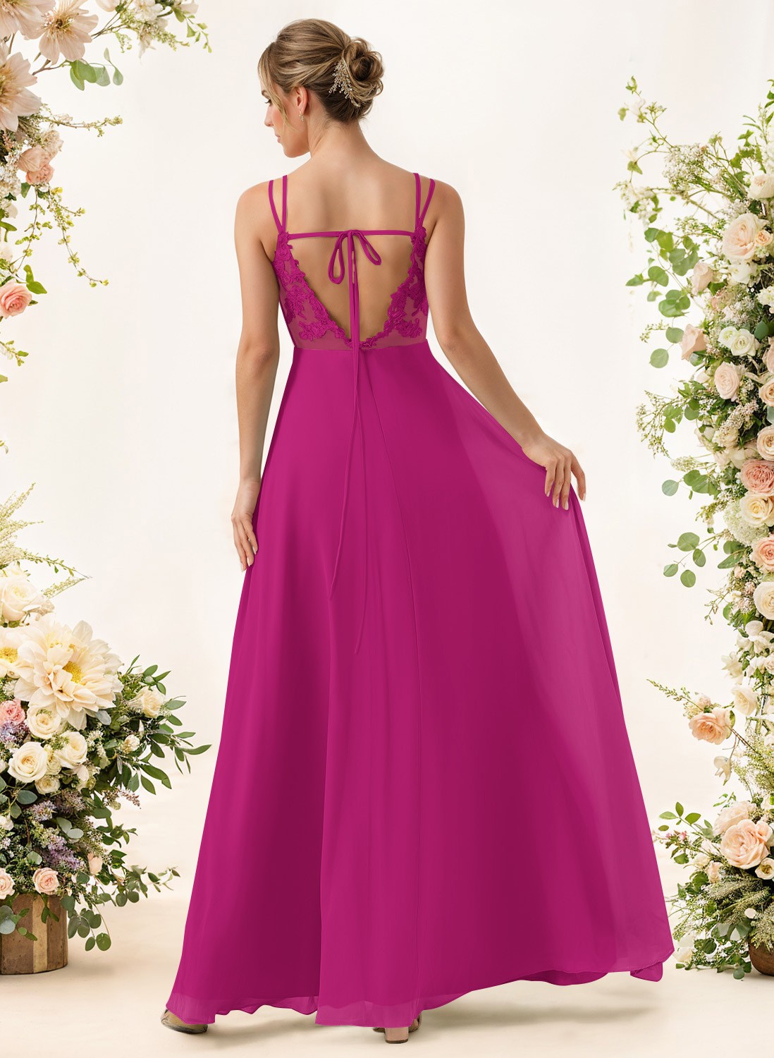 Lace Spaghetti Straps Convertible Bridesmaid Dresses (3 Styles To Wear), product image 117
