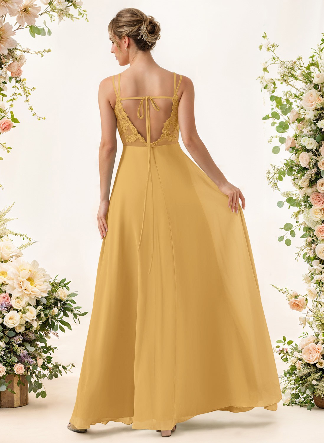 Lace Spaghetti Straps Convertible Bridesmaid Dresses (3 Styles To Wear), product image 156