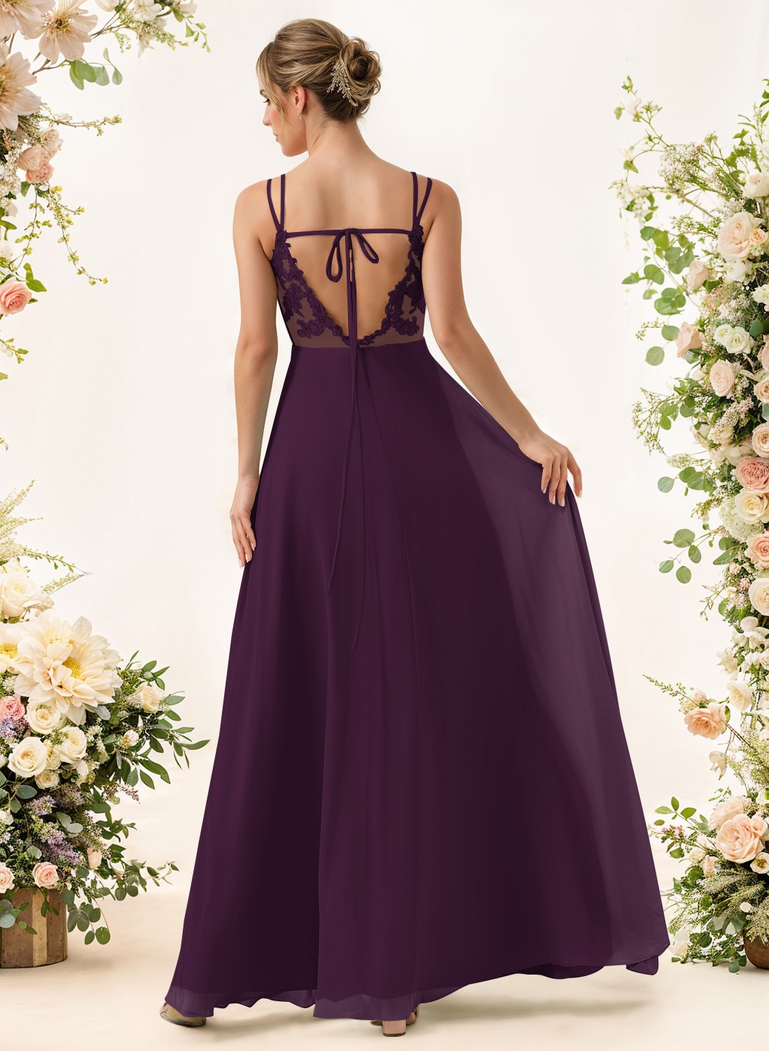 Lace Spaghetti Straps Convertible Bridesmaid Dresses (3 Styles To Wear), product image 108