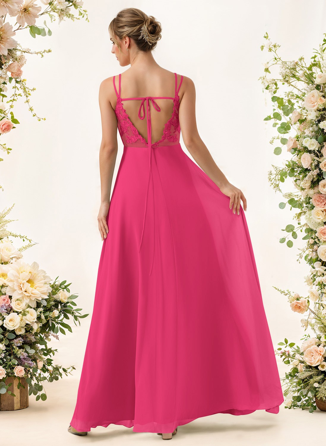 Lace Spaghetti Straps Convertible Bridesmaid Dresses (3 Styles To Wear), product image 114