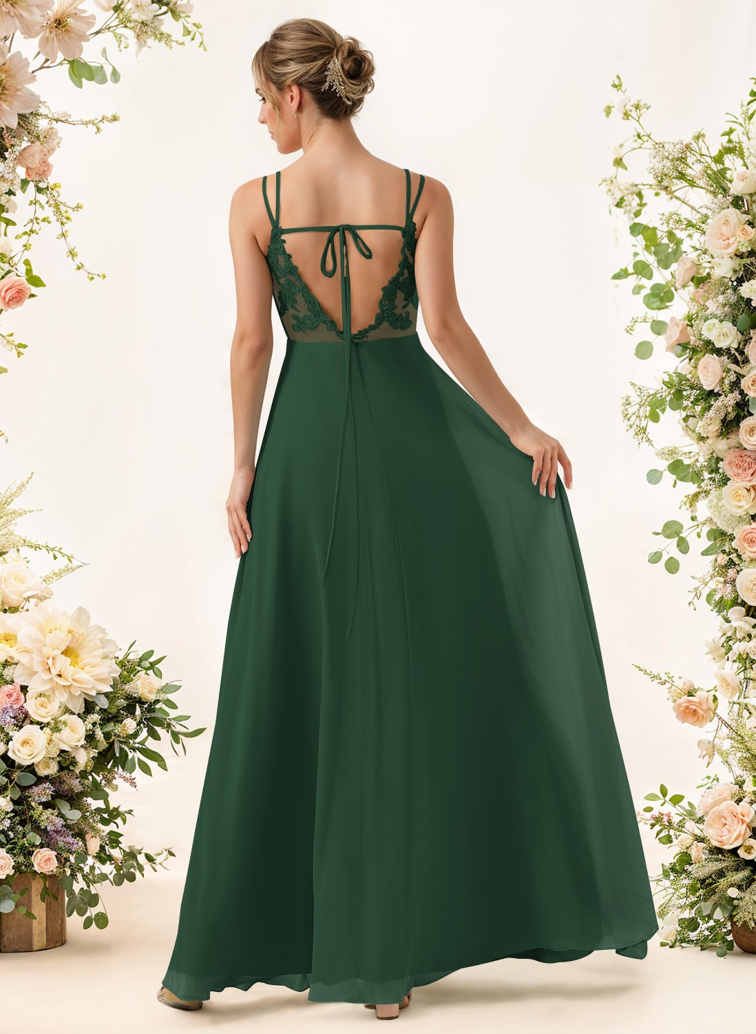 Lace Spaghetti Straps Convertible Bridesmaid Dresses (3 Styles To Wear), product image 126