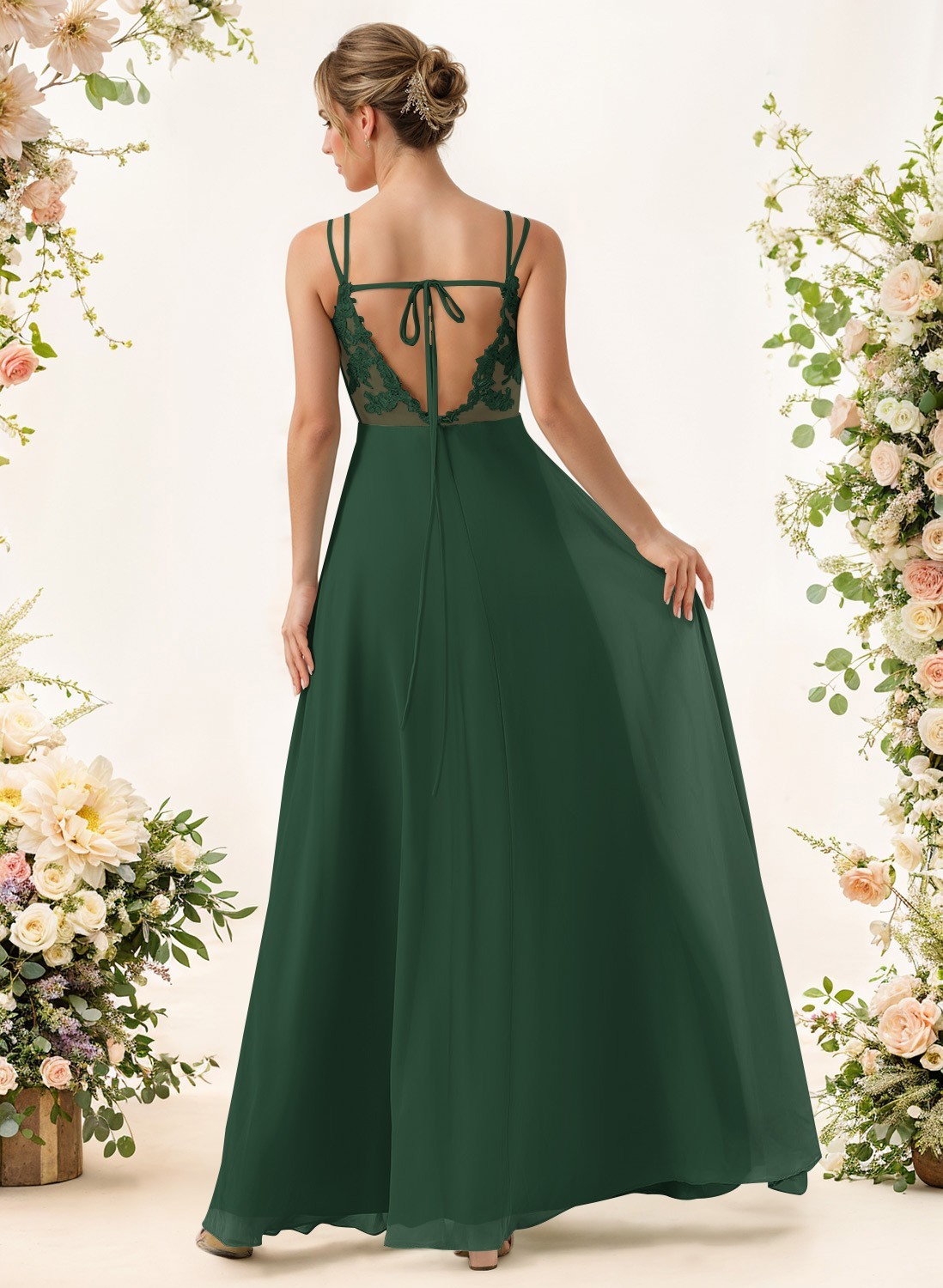Lace Spaghetti Straps Convertible Bridesmaid Dresses (3 Styles To Wear), product image 126