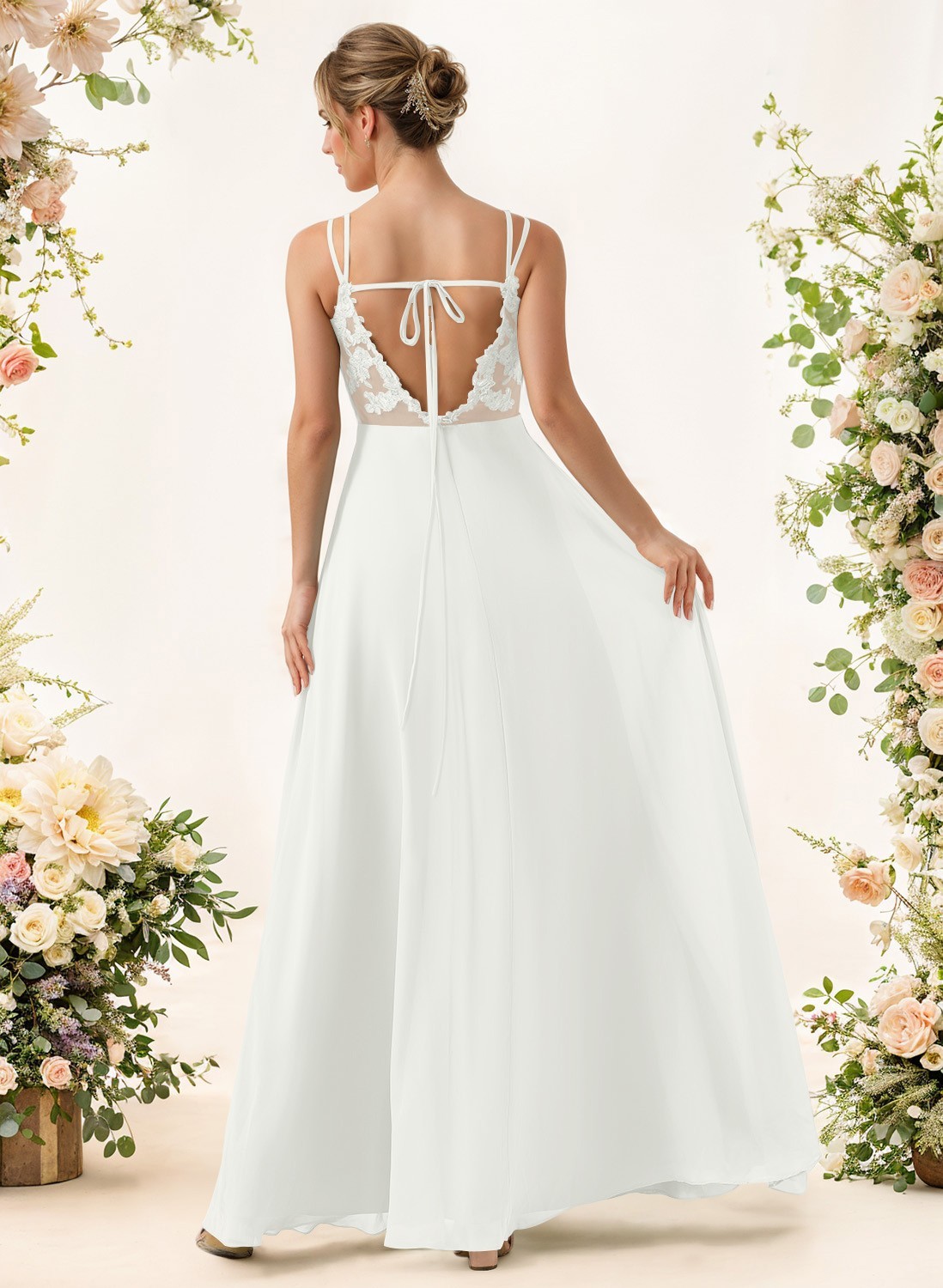 Lace Spaghetti Straps Convertible Bridesmaid Dresses (3 Styles To Wear), product image 168