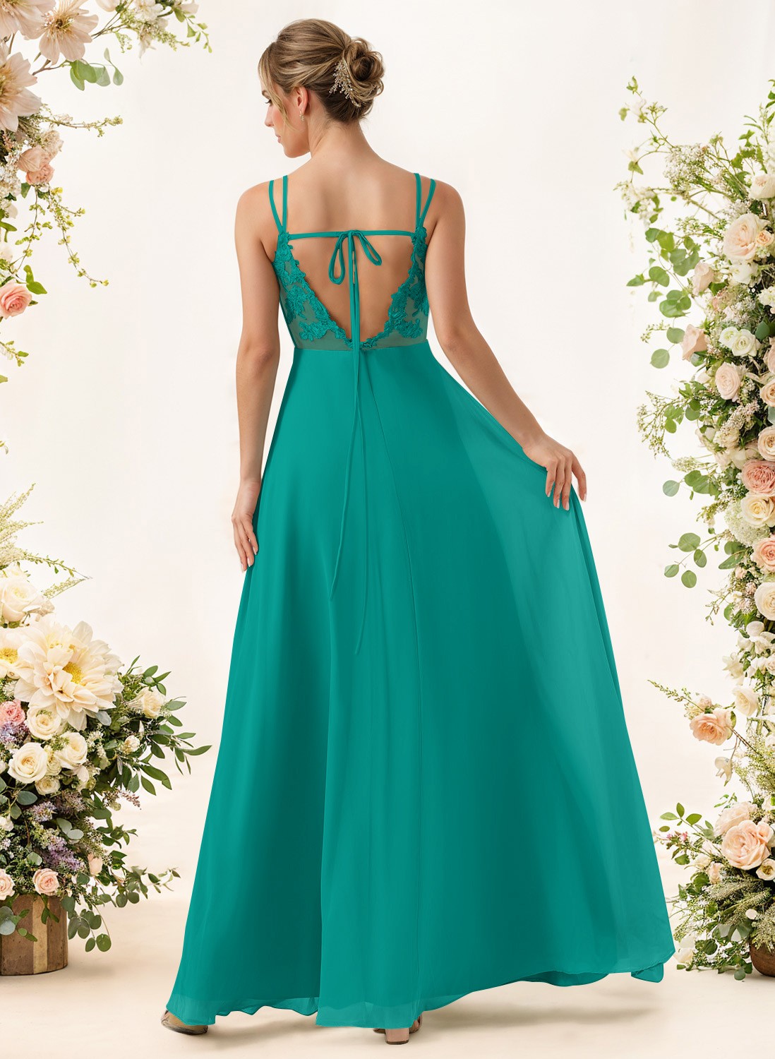 Lace Spaghetti Straps Convertible Bridesmaid Dresses (3 Styles To Wear), product image 132