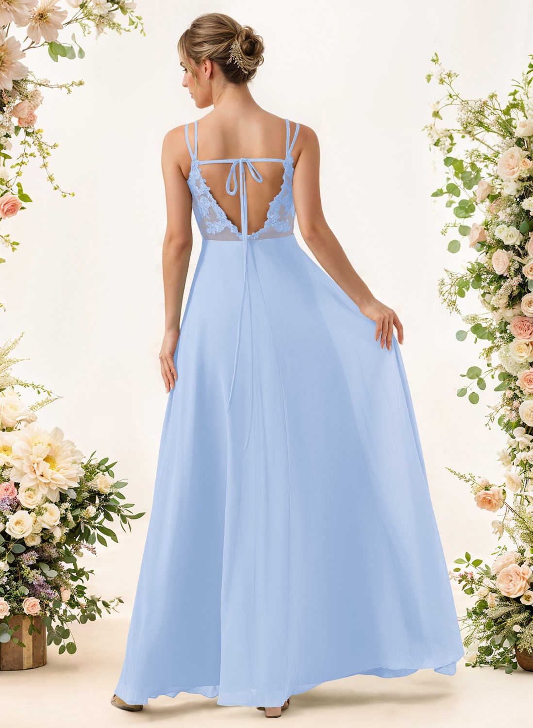 Lace Spaghetti Straps Convertible Bridesmaid Dresses (3 Styles To Wear), product image 99