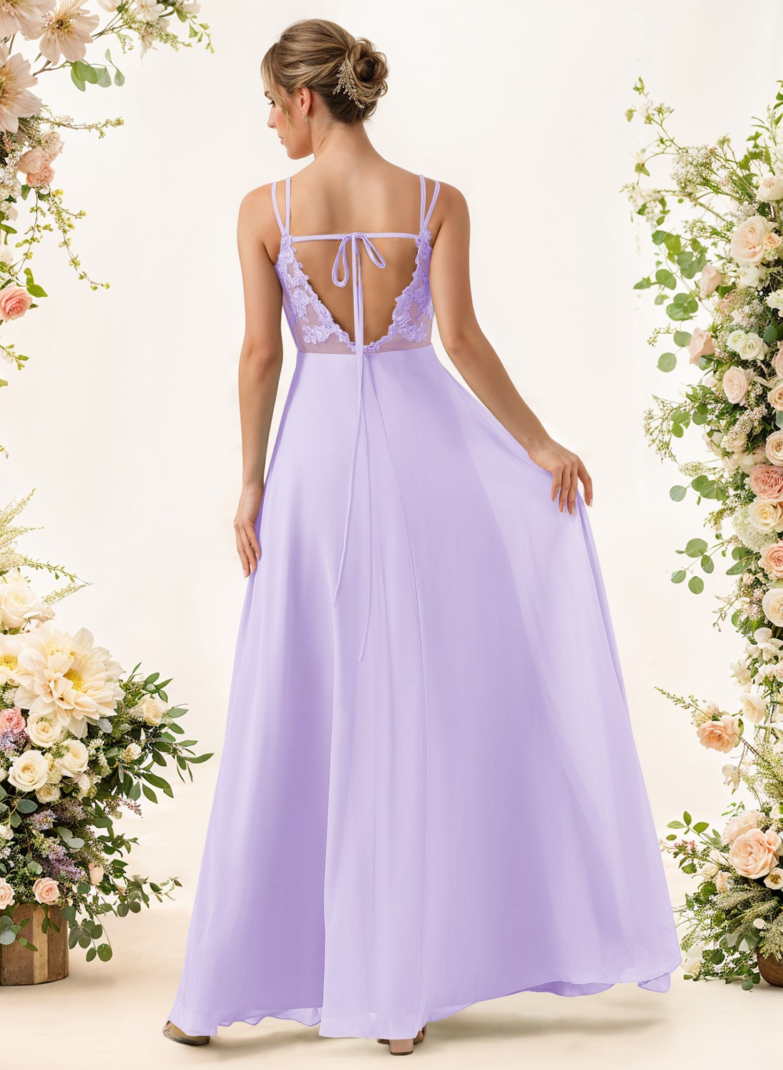 Lace Spaghetti Straps Convertible Bridesmaid Dresses (3 Styles To Wear), product image 96