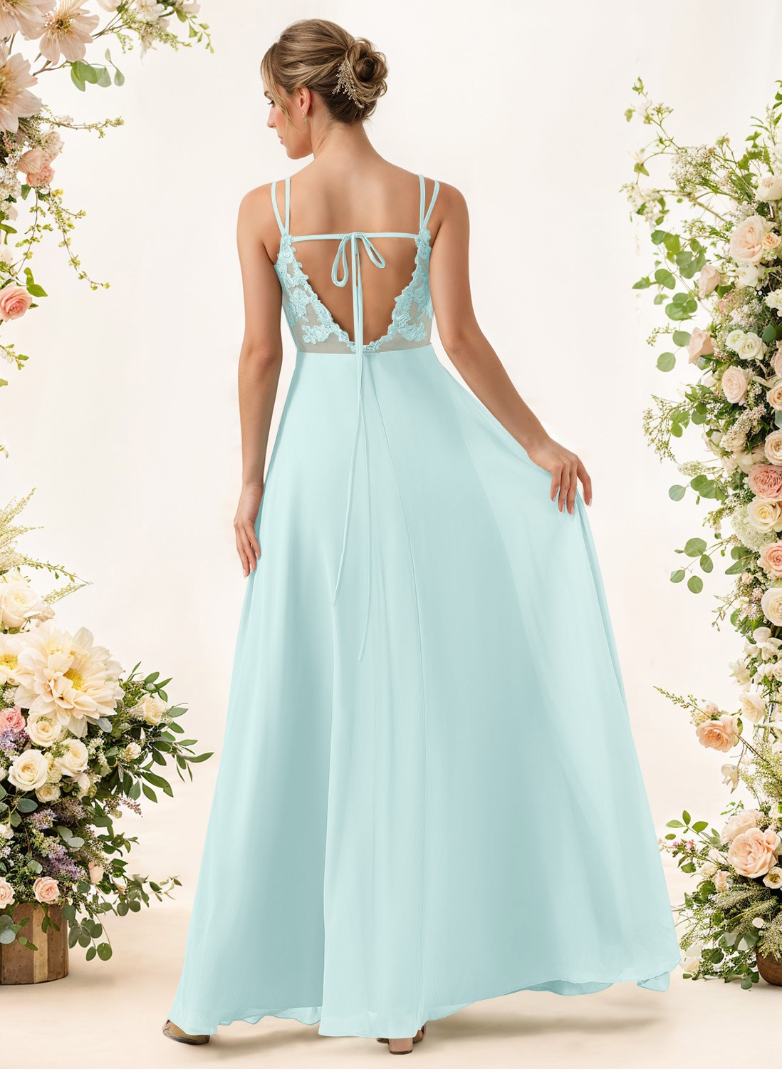 Lace Spaghetti Straps Convertible Bridesmaid Dresses (3 Styles To Wear), product image 39