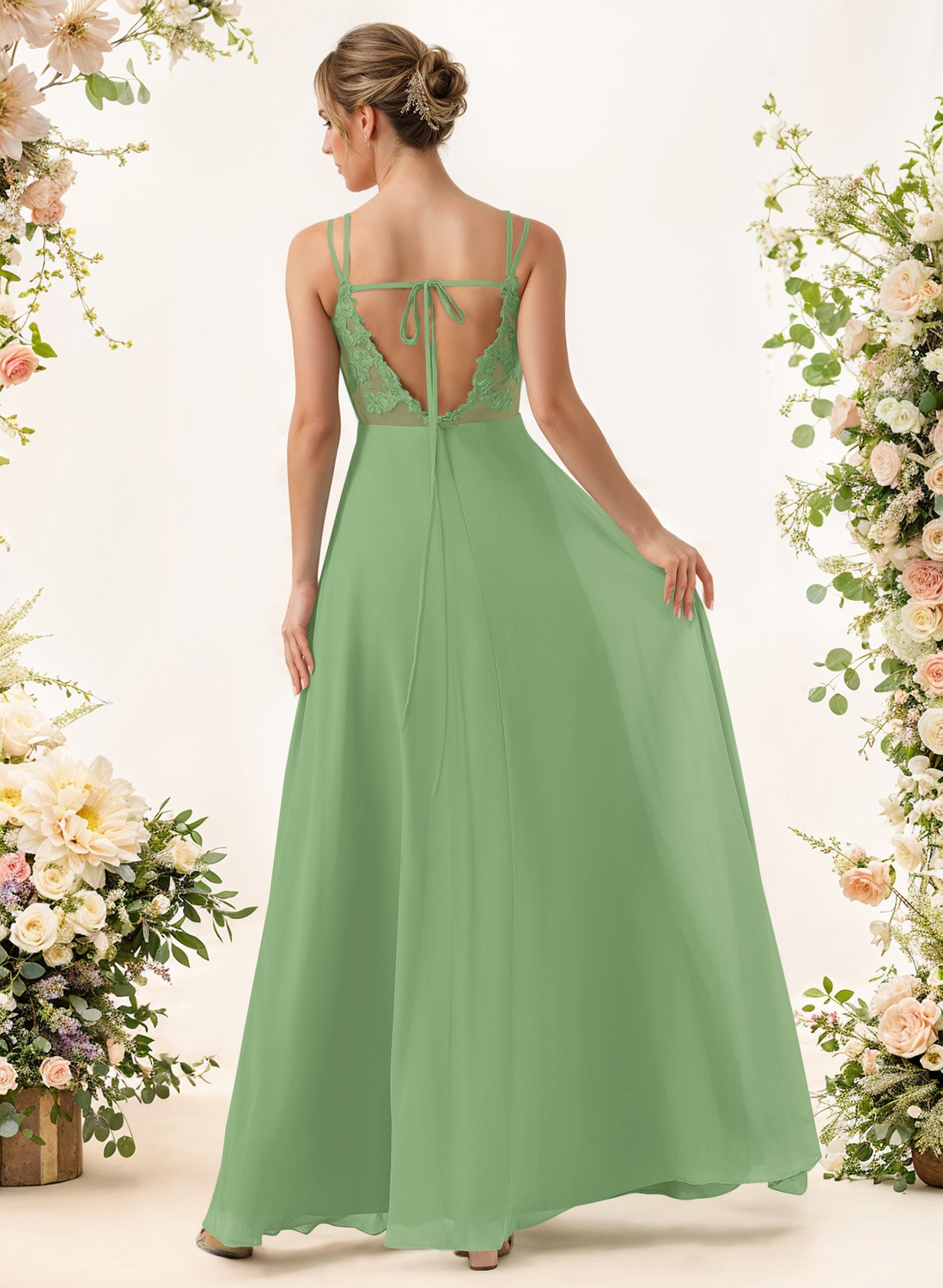 Lace Spaghetti Straps Convertible Bridesmaid Dresses (3 Styles To Wear), product image 201