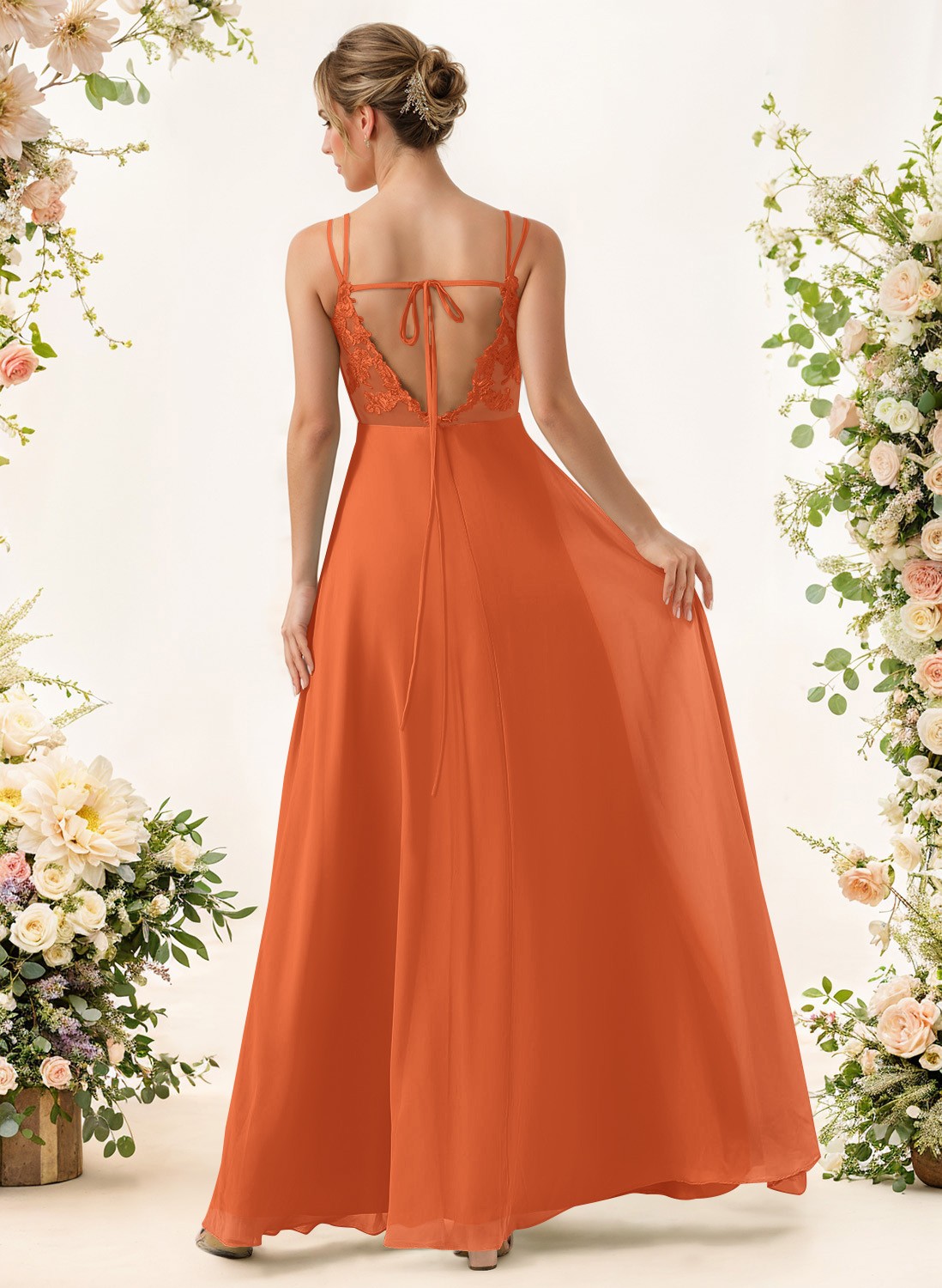 Lace Spaghetti Straps Convertible Bridesmaid Dresses (3 Styles To Wear), product image 159