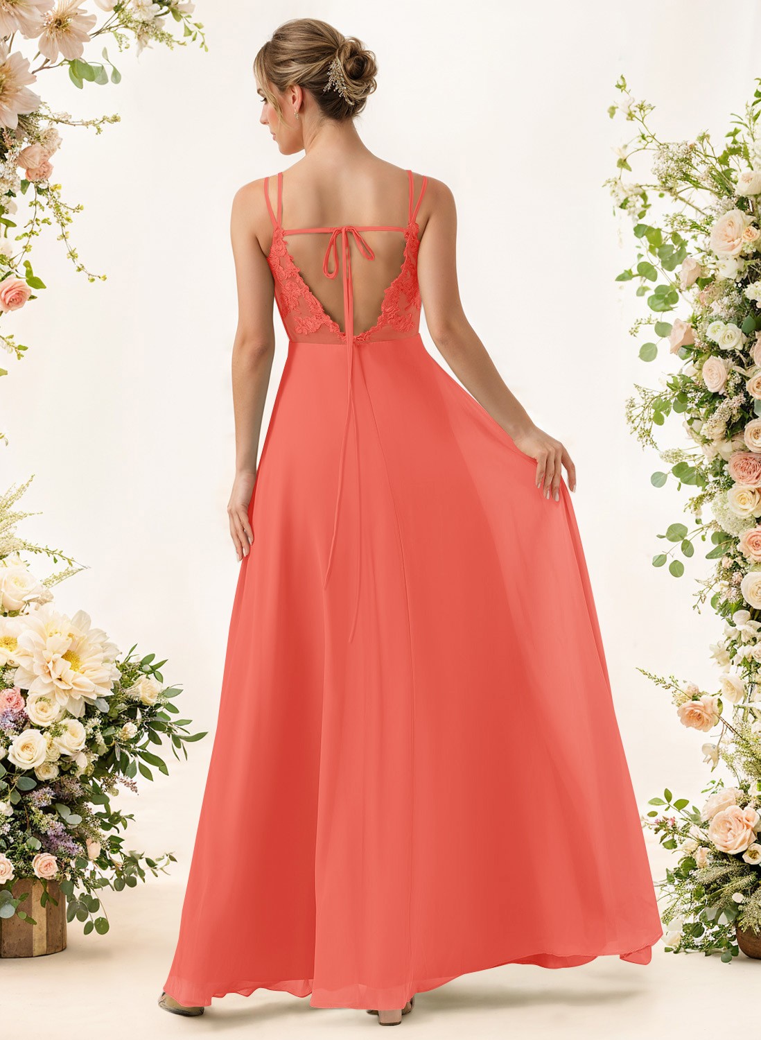 Lace Spaghetti Straps Convertible Bridesmaid Dresses (3 Styles To Wear), product image 162