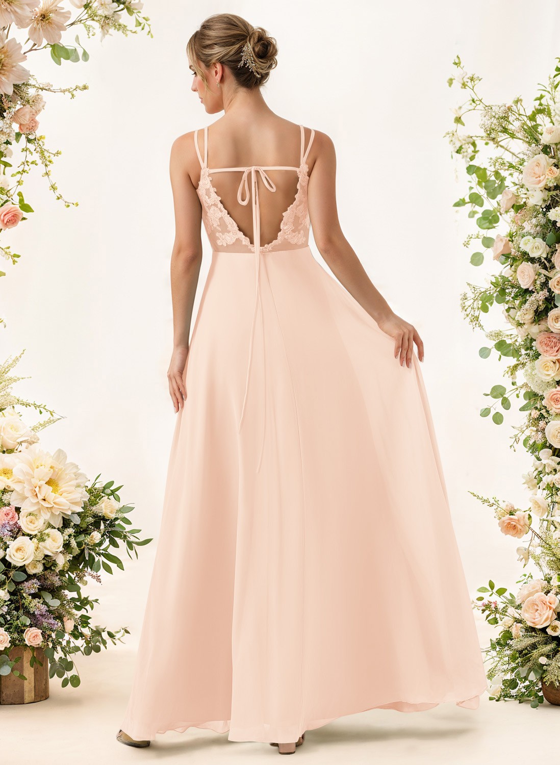 Lace Spaghetti Straps Convertible Bridesmaid Dresses (3 Styles To Wear), product image 66