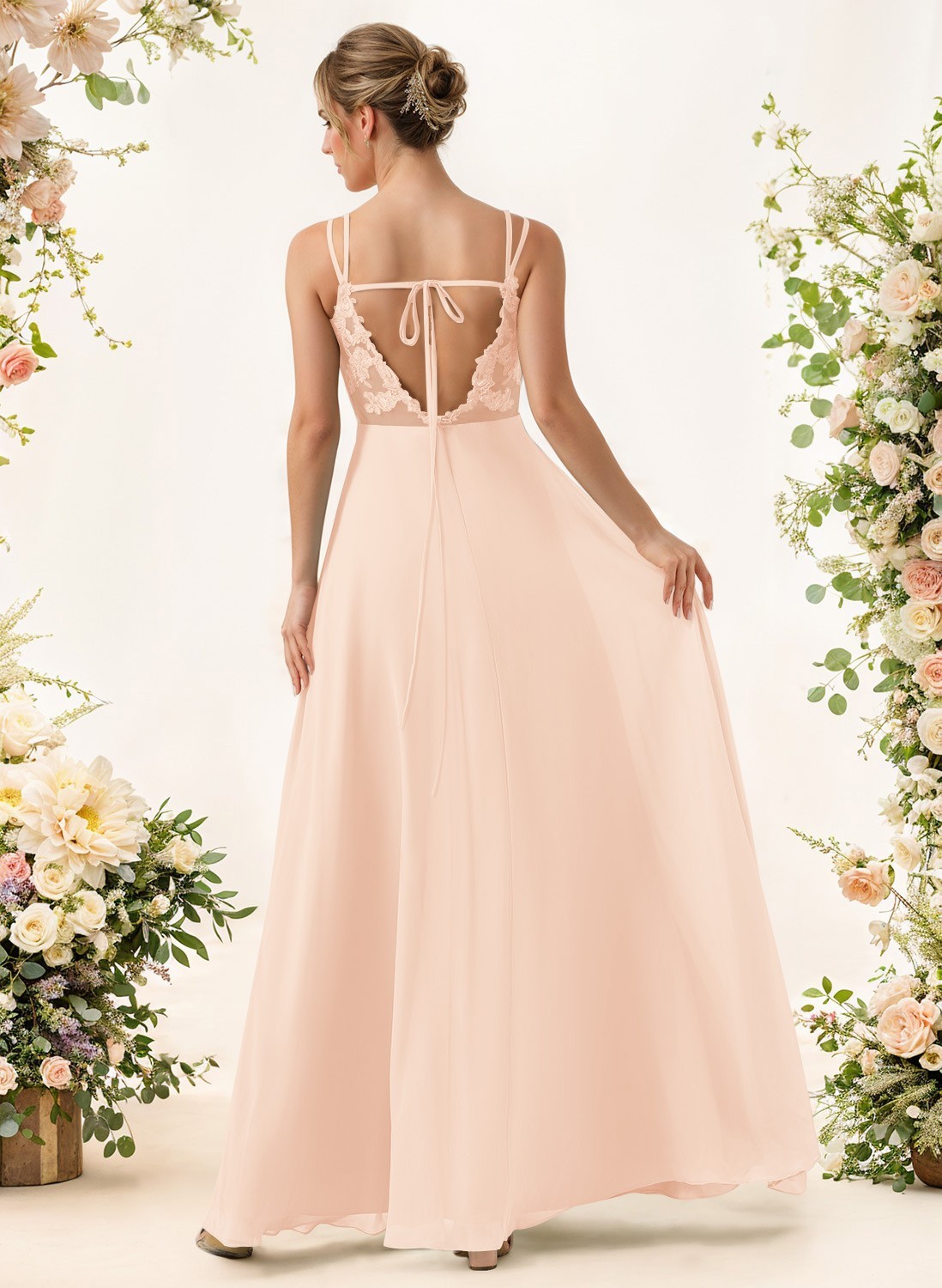 Lace Spaghetti Straps Convertible Bridesmaid Dresses (3 Styles To Wear), product image 66