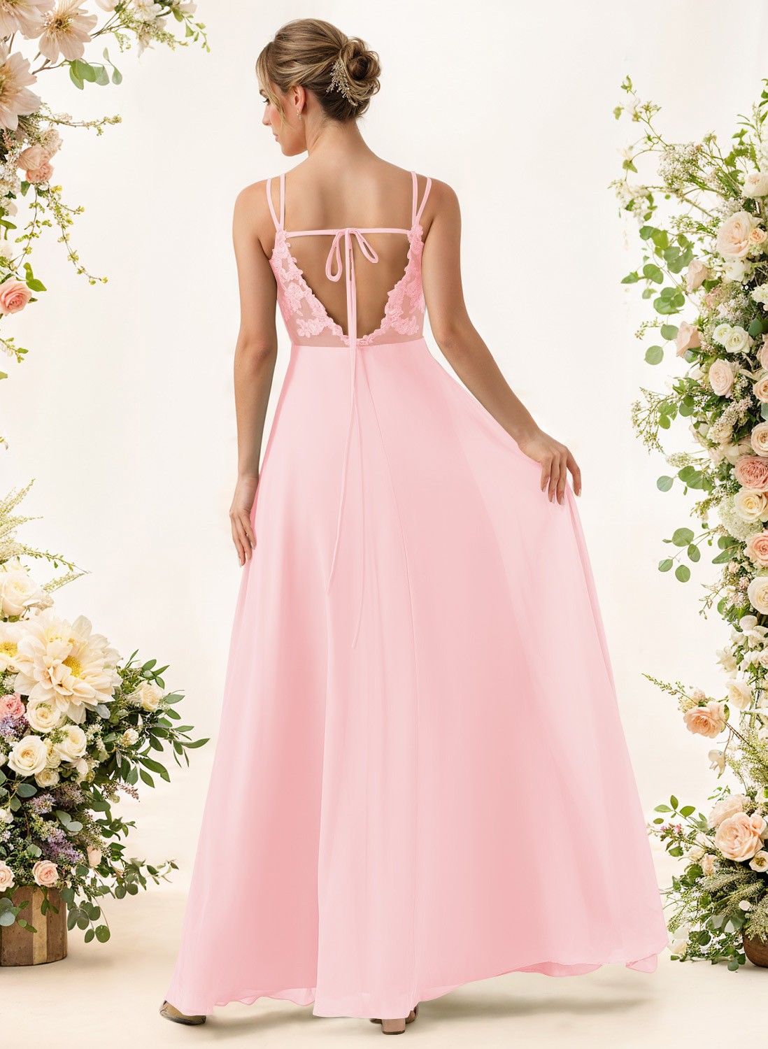 Lace Spaghetti Straps Convertible Bridesmaid Dresses (3 Styles To Wear), product image 72