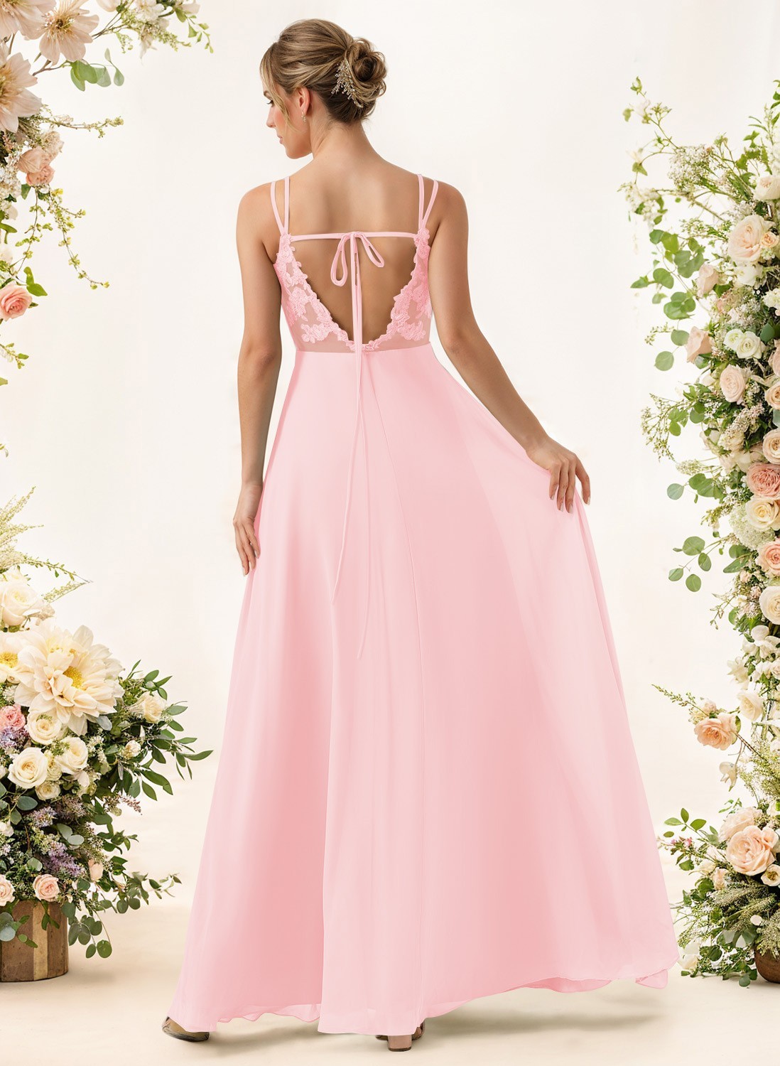 Lace Spaghetti Straps Convertible Bridesmaid Dresses (3 Styles To Wear), product image 72