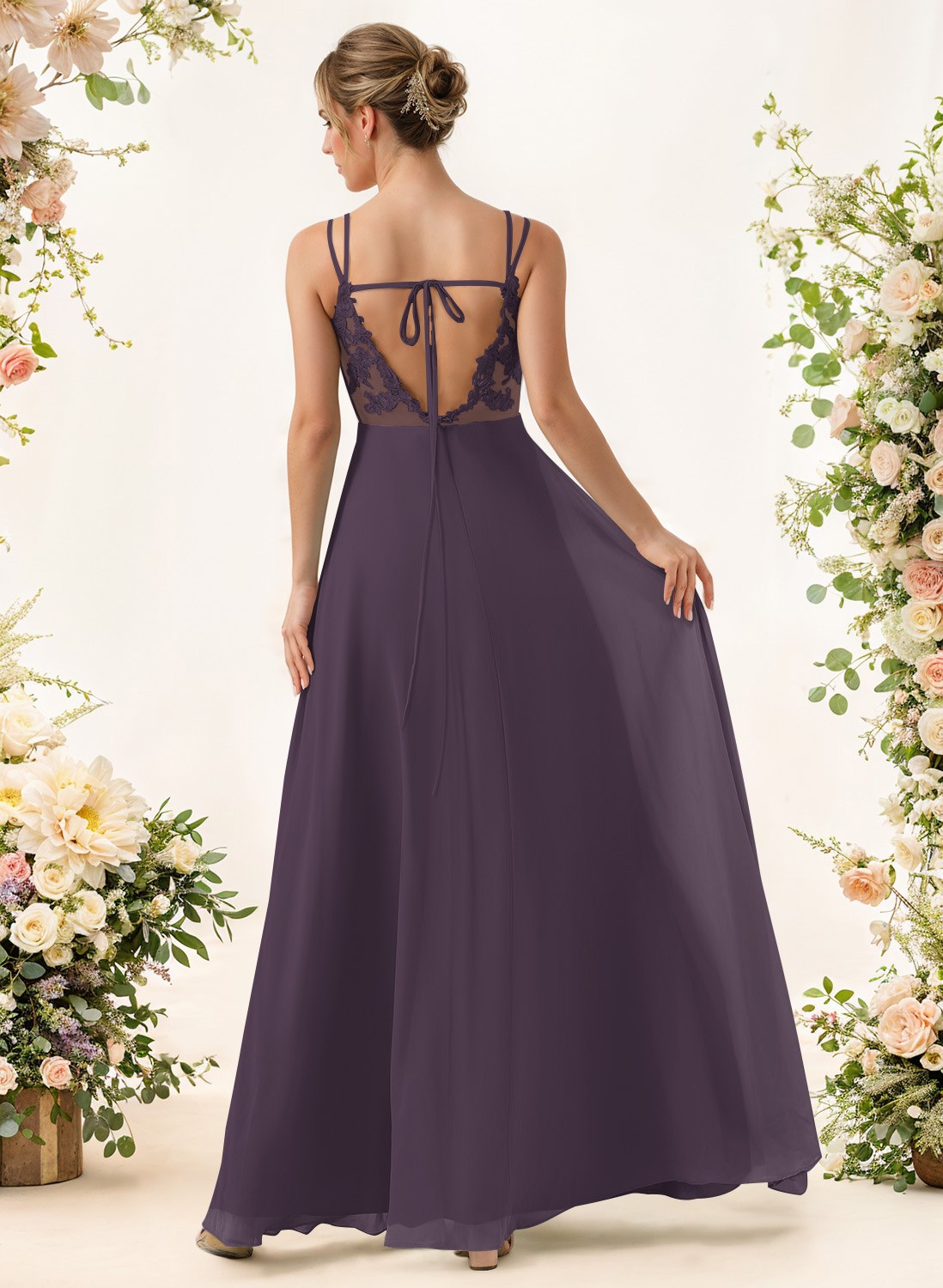Lace Spaghetti Straps Convertible Bridesmaid Dresses (3 Styles To Wear), product image 105