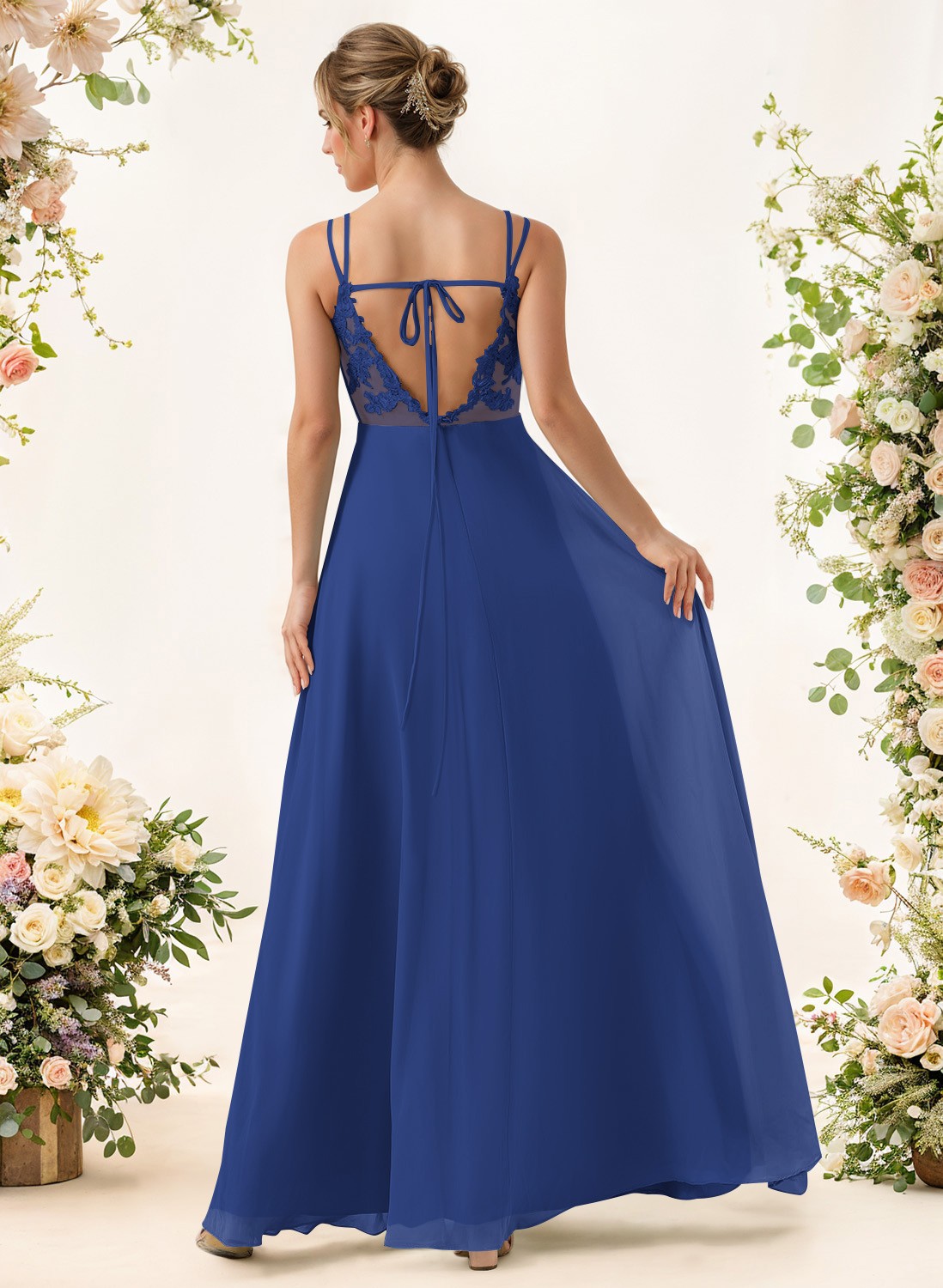 Lace Spaghetti Straps Convertible Bridesmaid Dresses (3 Styles To Wear), product image 24