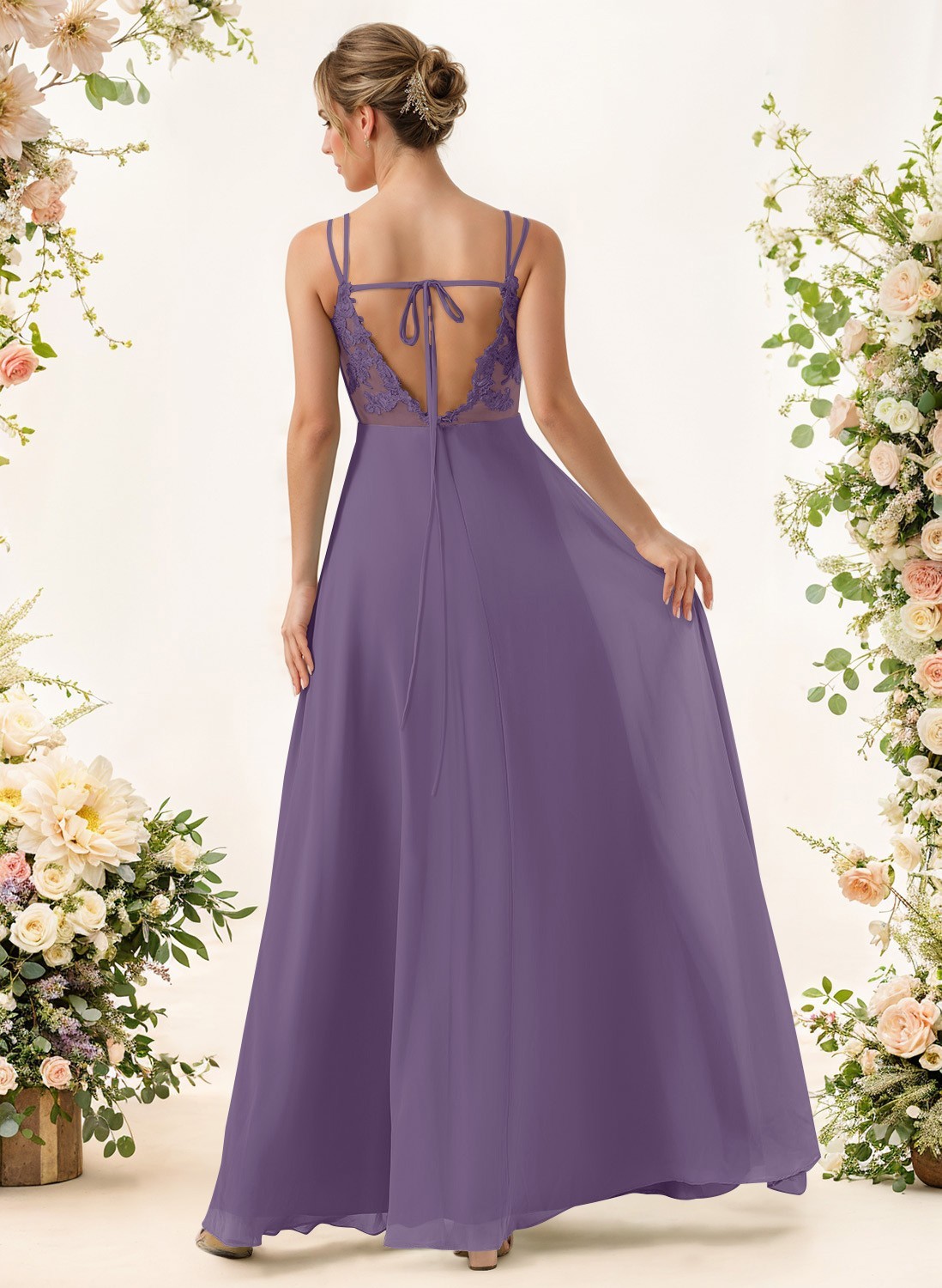 Lace Spaghetti Straps Convertible Bridesmaid Dresses (3 Styles To Wear), product image 102