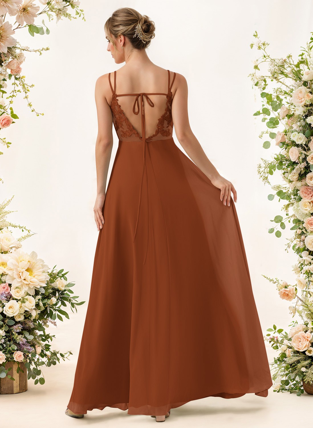 Lace Spaghetti Straps Convertible Bridesmaid Dresses (3 Styles To Wear), product image 204