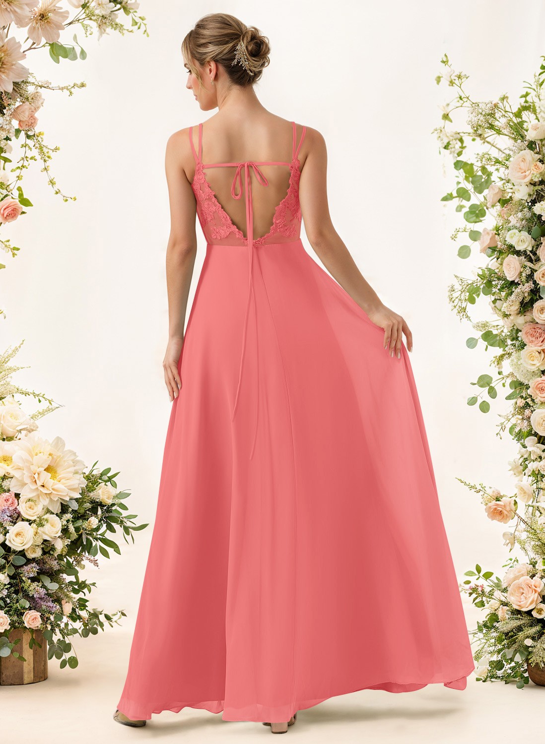 Lace Spaghetti Straps Convertible Bridesmaid Dresses (3 Styles To Wear), product image 60