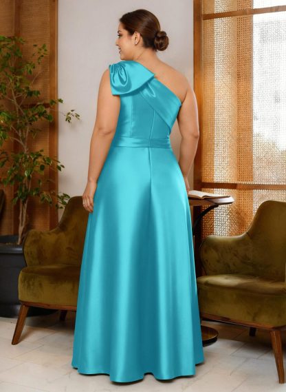 Jumpsuit/Pantsuit One-Shoulder Satin Mother Of The Bride Dresses With Bow(s), product image 46