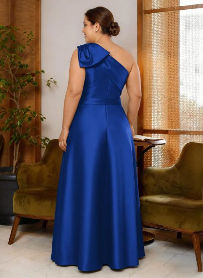 Jumpsuit/Pantsuit One-Shoulder Satin Mother Of The Bride Dresses With Bow(s), product image 22