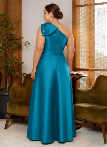 Jumpsuit/Pantsuit One-Shoulder Satin Mother Of The Bride Dresses With Bow(s), product image 58