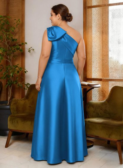 Jumpsuit/Pantsuit One-Shoulder Satin Mother Of The Bride Dresses With Bow(s), product image 50