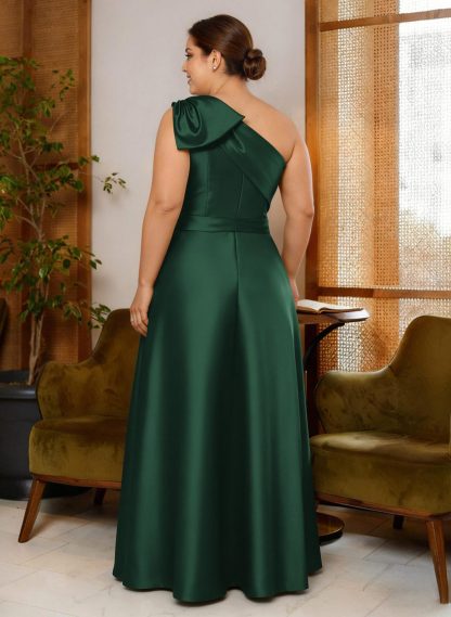 Jumpsuit/Pantsuit One-Shoulder Satin Mother Of The Bride Dresses With Bow(s), product image 126