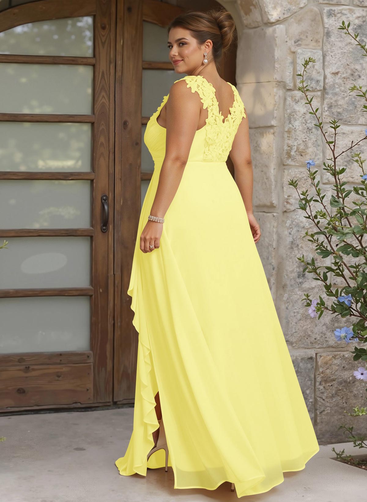 Sheath Sweetheart Sleeveless Floor-Length Chiffon Bridesmaid Dresses With Lace, product image 316