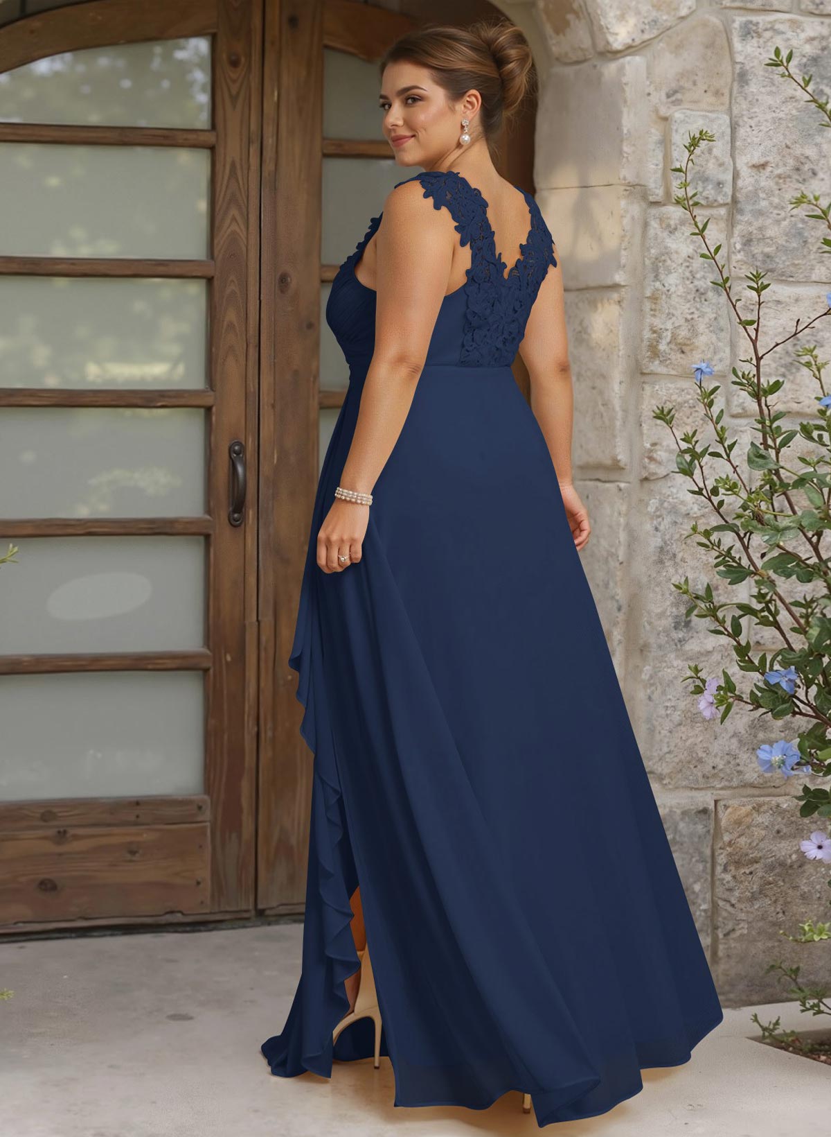 Sheath Sweetheart Sleeveless Floor-Length Chiffon Bridesmaid Dresses With Lace, product image 220