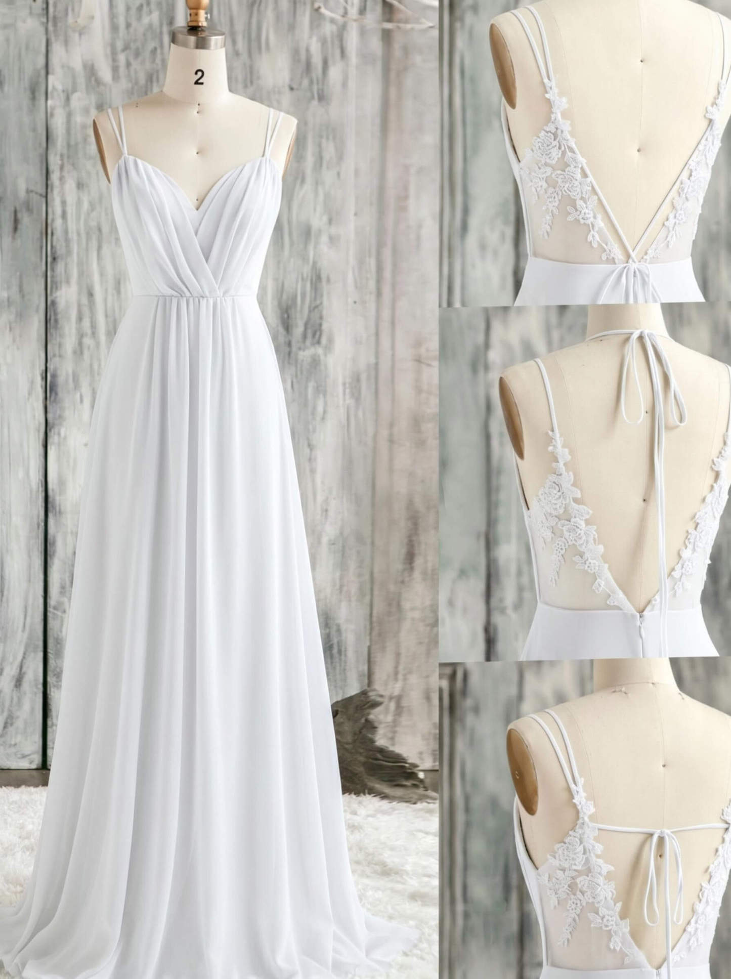 Lace Spaghetti Straps Convertible Bridesmaid Dresses (3 Styles To Wear), product image 169