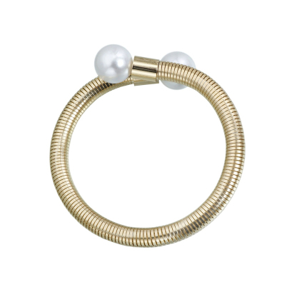 Retro Pearl Bracelet With Double Beads Cuff Bracelets