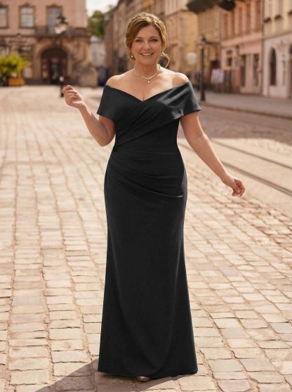Trumpet/Mermaid Floor-Length Elastic Satin(Slight Stretch) Mother Of The Bride Dresses, product image 4