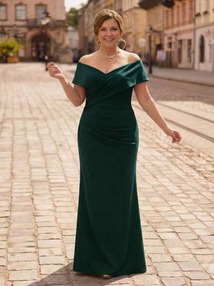 Trumpet/Mermaid Floor-Length Elastic Satin(Slight Stretch) Mother Of The Bride Dresses, product image 32