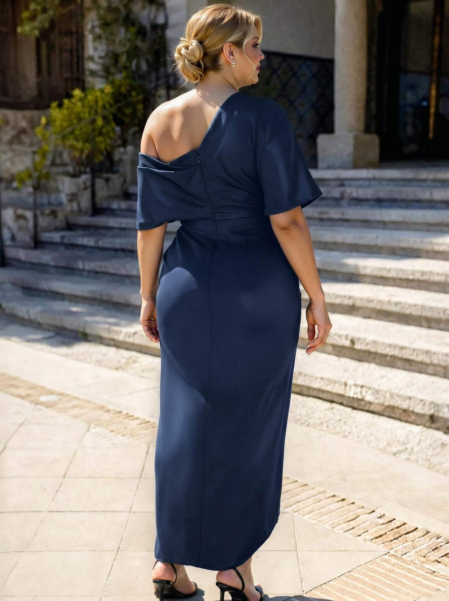 Sheath/Column Asymmetrical Sleeveless Satin Bridesmaid Dresses With Ruffle, product image 281