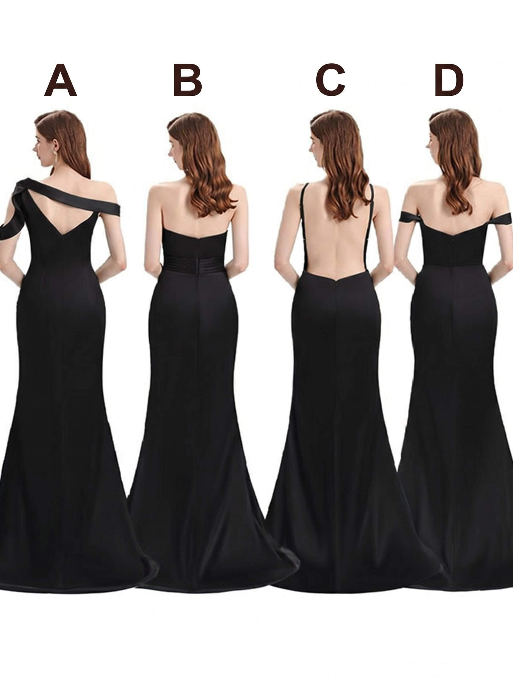 Mermaid Floor-Length Stretch Satin Bridesmaid Dresses With Split Front, product image 6