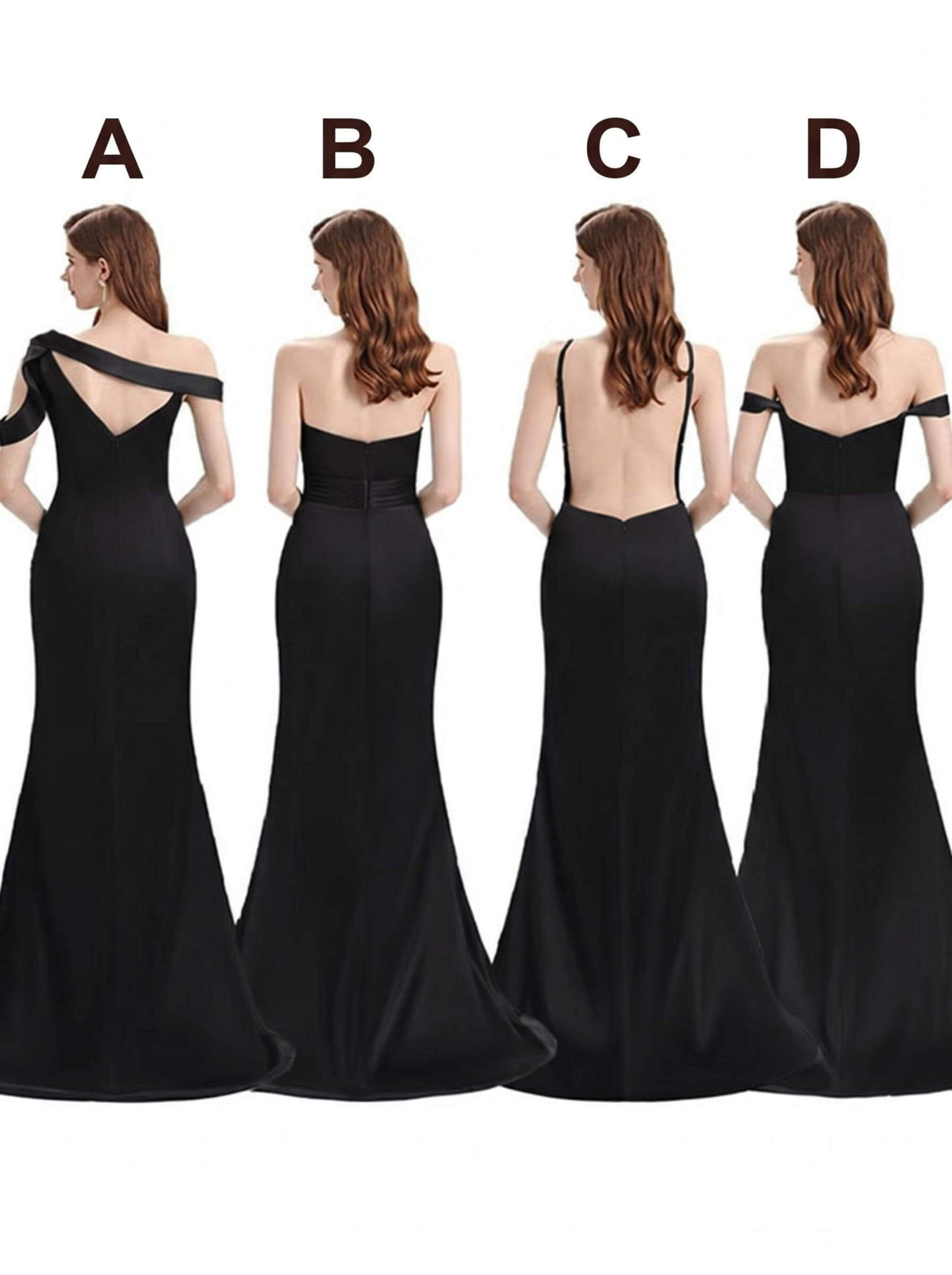 Mermaid Floor-Length Stretch Satin Bridesmaid Dresses With Split Front, product image 6
