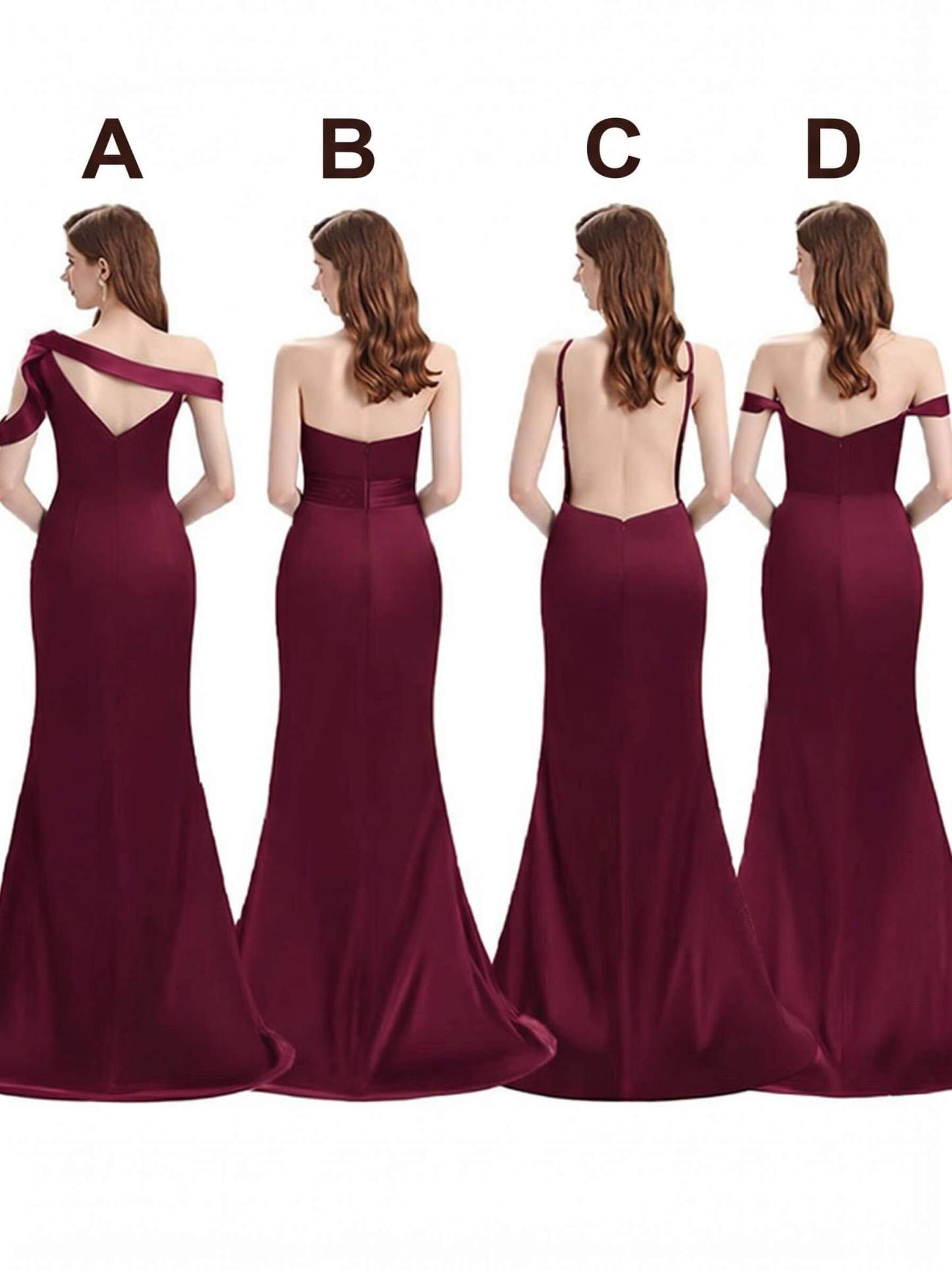 Mermaid Floor-Length Stretch Satin Bridesmaid Dresses With Split Front, product image 15