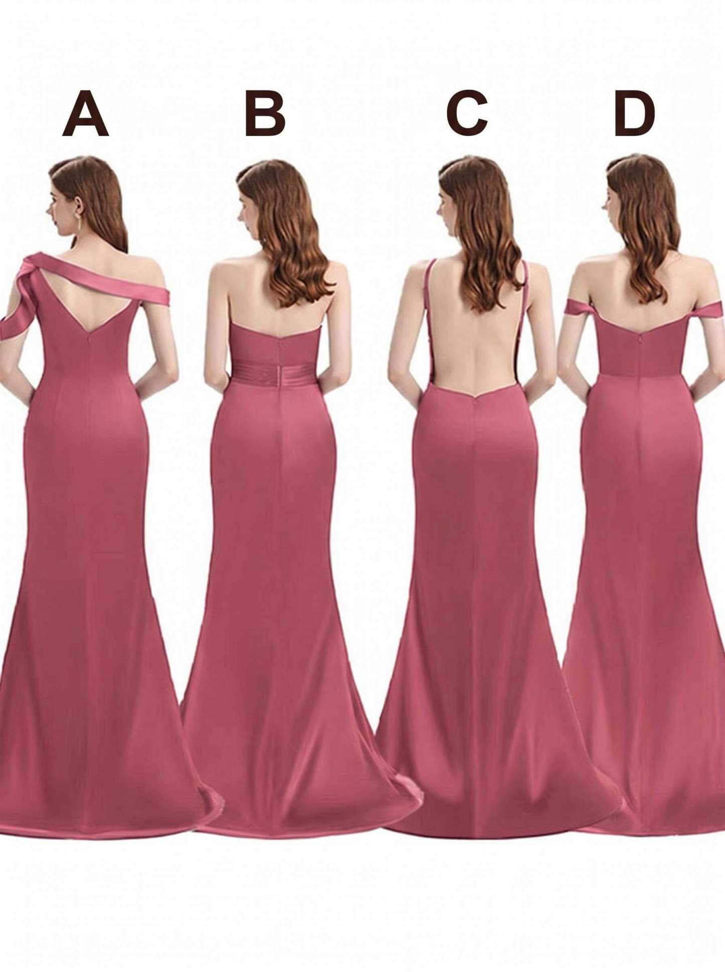 Mermaid Floor-Length Stretch Satin Bridesmaid Dresses With Split Front, product image 105