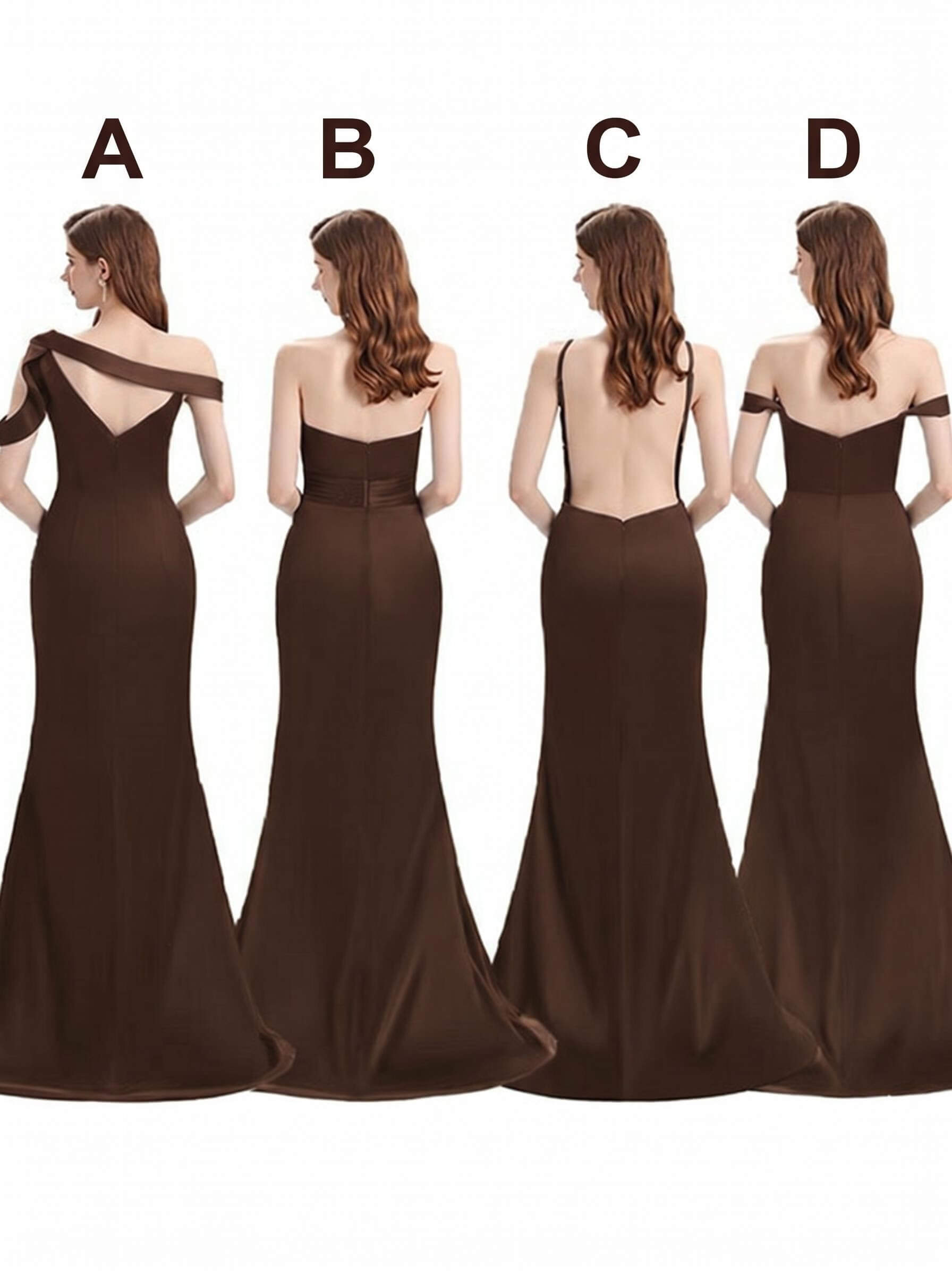 Mermaid Floor-Length Stretch Satin Bridesmaid Dresses With Split Front, product image 23