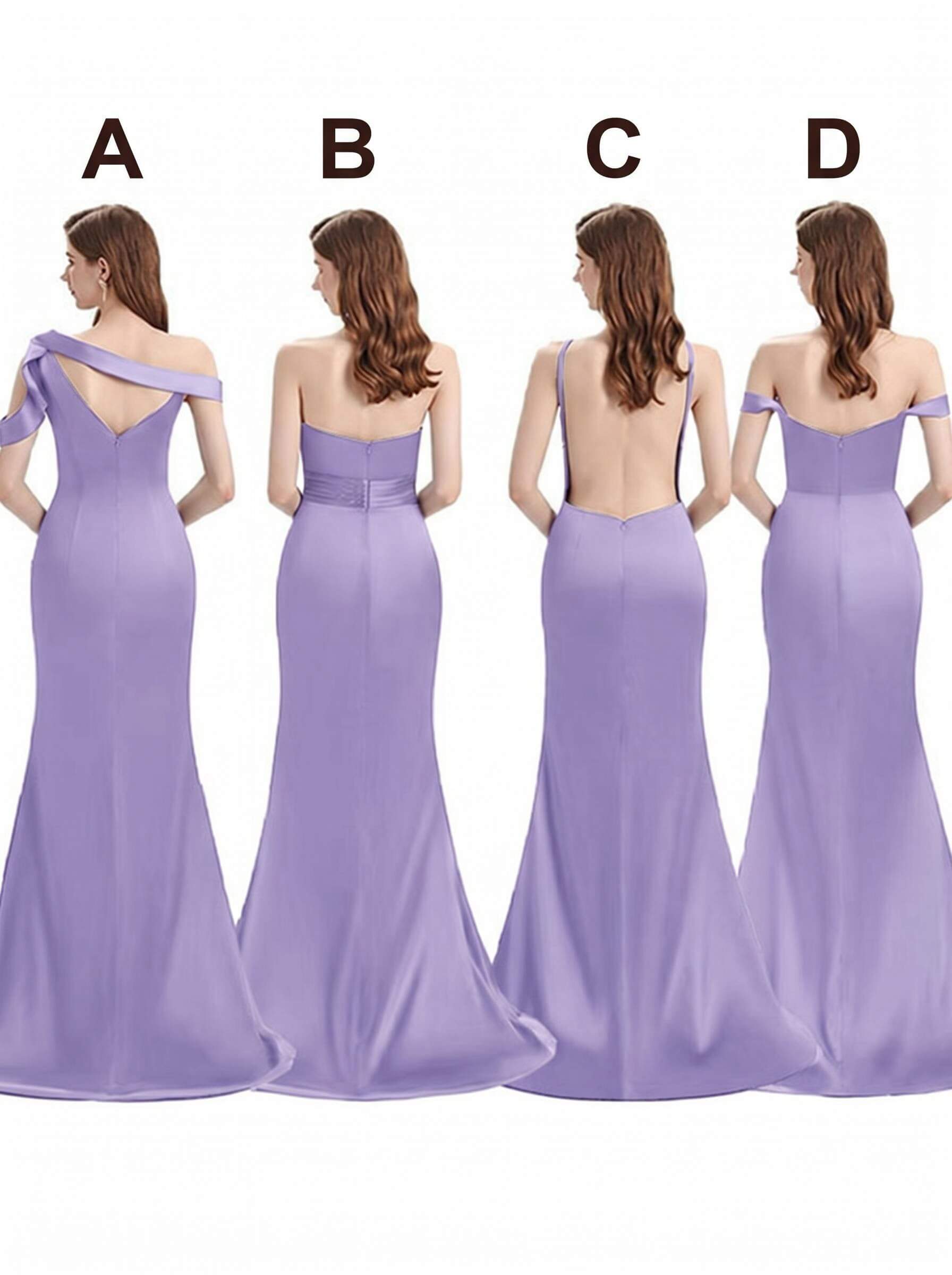 Mermaid Floor-Length Stretch Satin Bridesmaid Dresses With Split Front, product image 119