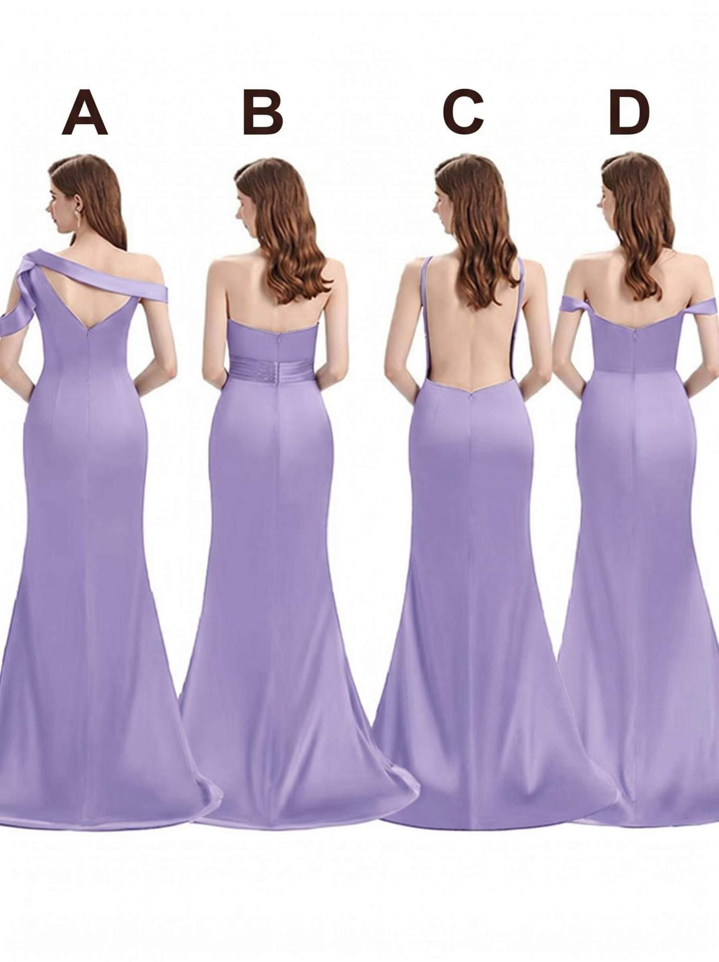 Mermaid Floor-Length Stretch Satin Bridesmaid Dresses With Split Front, product image 119