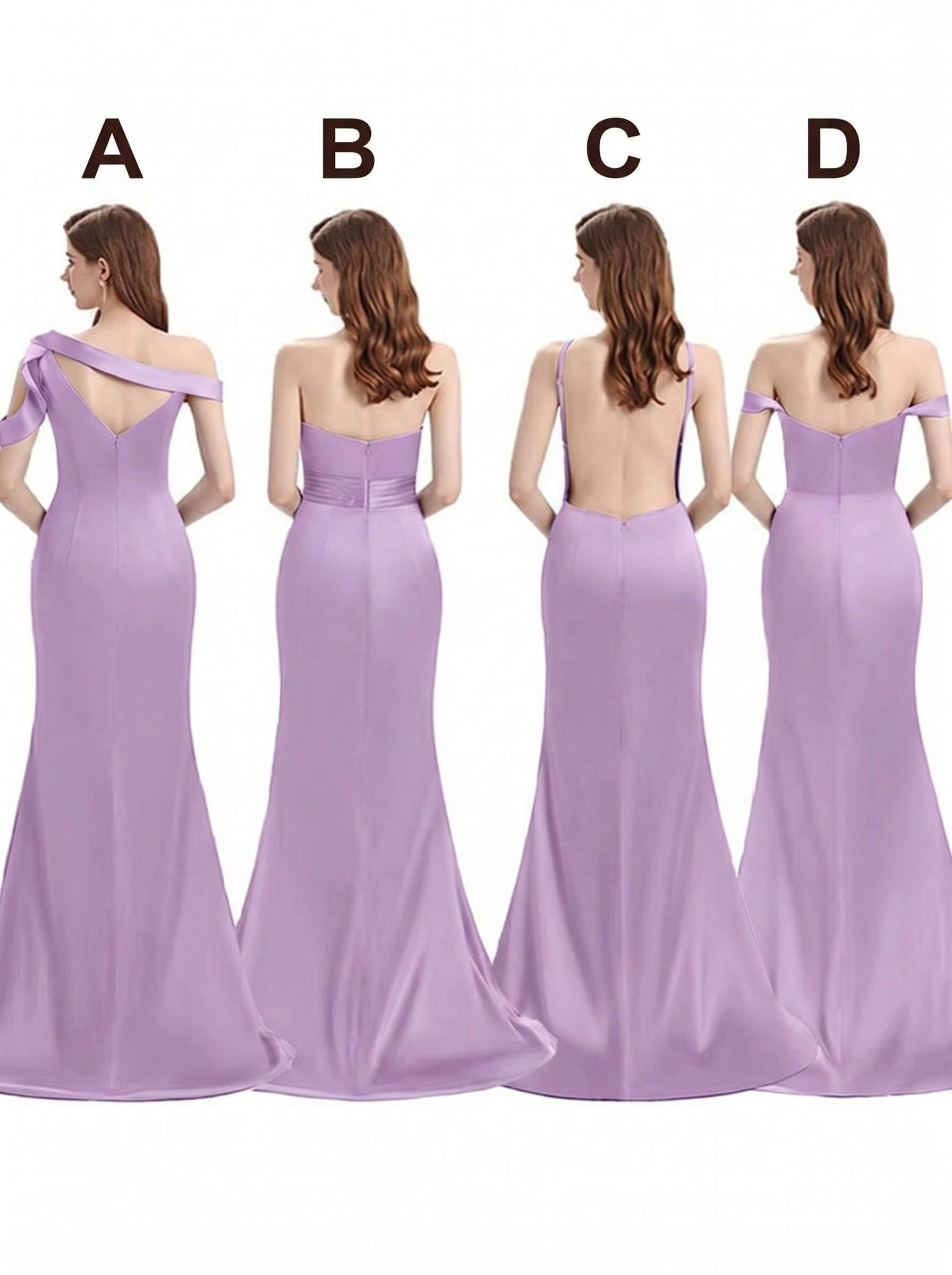 Mermaid Floor-Length Stretch Satin Bridesmaid Dresses With Split Front, product image 53