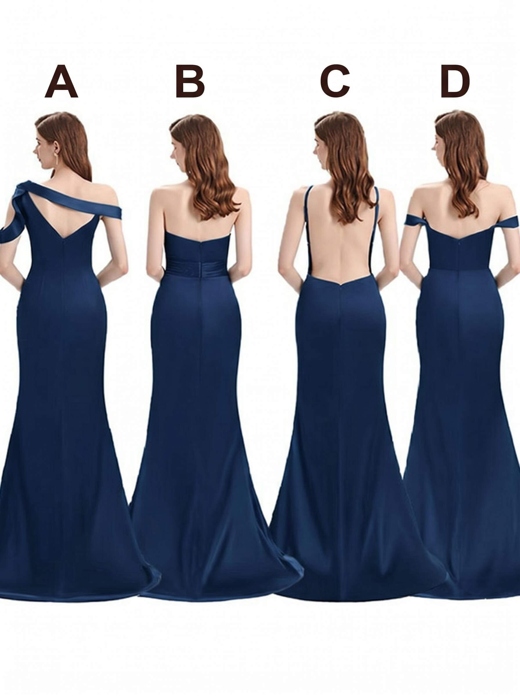 Mermaid Floor-Length Stretch Satin Bridesmaid Dresses With Split Front, product image 57