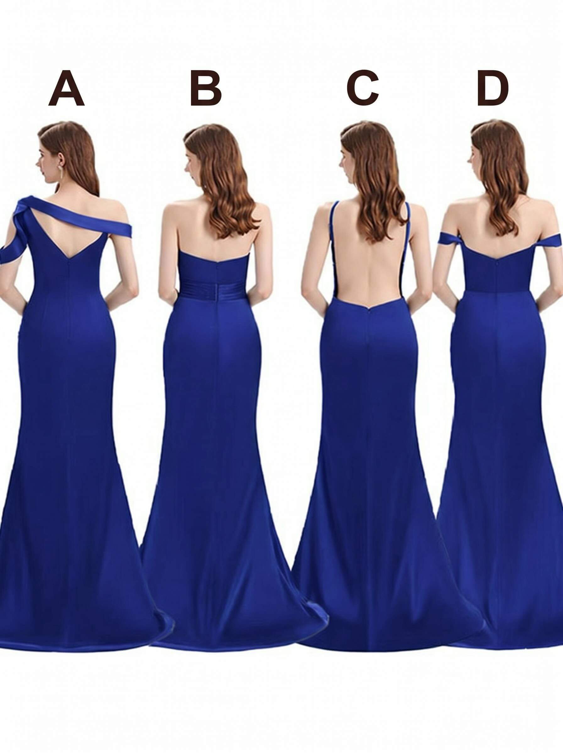 Mermaid Floor-Length Stretch Satin Bridesmaid Dresses With Split Front, product image 71